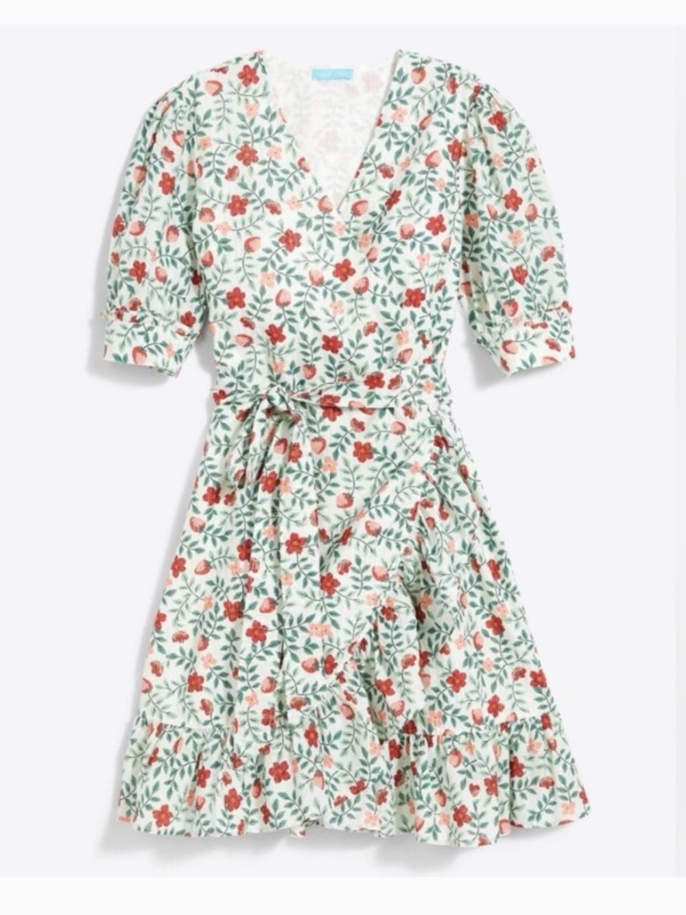 Reba Wrap Dress in Strawberry Field